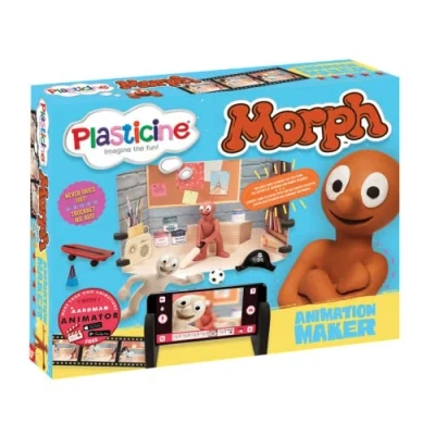 Immagine di Plasticine P L A S T i C N Morph Animation Kit Crea tuoi film &amp; Chas Stop Motion, include set da tavolo, oggetti di scena scenici, argilla modellare e app Aardman Animator gratuita