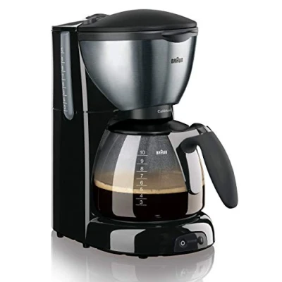 Immagine di Braun KF 570/1 Libera installazione Semi automatica macchina da caffè con filtro 10tazze Nero, Acciaio inossidabile per