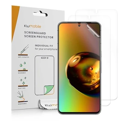 Immagine di kwmobile 3X Pellicola Salvaschermo Compatibile con Google Pixel 8 PRO Film Protettivo Telefono Protezione AntiGraffio Display Smartphone