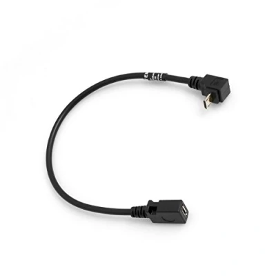 Immagine di System S Micro USB 90 Gradi aufwaerts Angolo a Adattatore Cavo Dati Ricarica di prolunga 27 cm