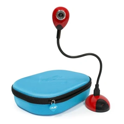 Immagine di HUE HD: Telecamera USB y visualizzatore portatile con microfono integrato (Telecamera rossa custodia)