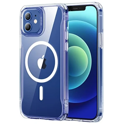 Immagine di ESR Cover per iPhone 12 e PRO, Compatibile con MagSafe, Ibrida Magnetica Custodia HaloLock, Protezione Antiurto di Livello Militare, Retro Resistente ai Graffi, Trasparente