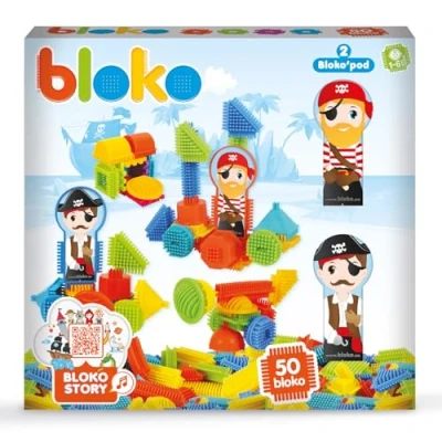 Immagine di BLOKO Set di 50 2 Figure Pirati, Multicolore, Bloko503537