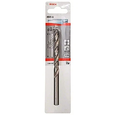 Immagine di Bosch Accessories 2608585932 HSS Punta a spirale per metallo 8 mm Lunghezza totale 117 rettificato DIN 338 Alberino cilindrico 1 pz.