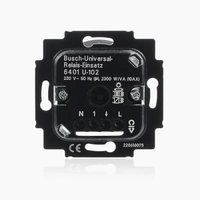 Immagine di Busch Jaeger Frutto Inserto di commutazione per relè Ognitempo 44 (IP44) Nero 2CKA006401A0048 1 pz.