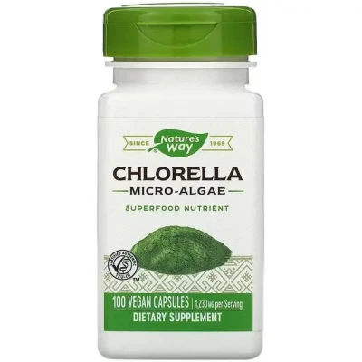 Immagine di Chlorella Micro alghe 410mg Nature&#039;s Way, 100 capsule, Secom