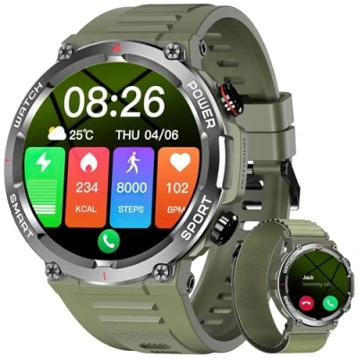 Immagine di Blackview Smartwatch Uomo Donna, Orologio Intelligente Fitness con Chiamate Bluetooth,1.39&quot; Militari Smart Watch Tracker Attività 100 Modalità Sportive per Cardiofrequenzimetro,SpO2, Android iOS