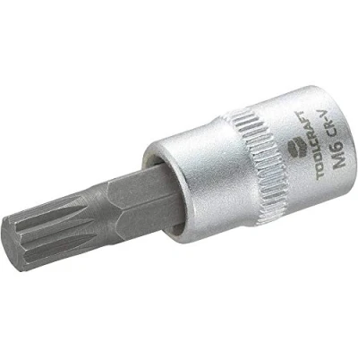 Immagine di TOOLCRAFT M6 816075 Multidente XZN Inserto giravite a bussola 6 mm 1/4 (6.3 mm)
