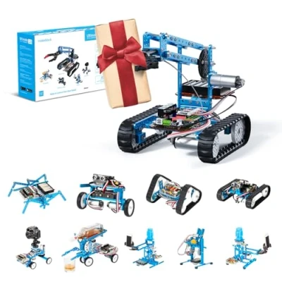 Immagine di Makeblock mBot Ultimate Robot da Construire 10 in 1, Giocattolo STEM, Programmabile Compatibile con Arduino e Scratch, Oltre 160 Parti Meccaniche Moduli, Scheda di Controllo Principale MegaPi