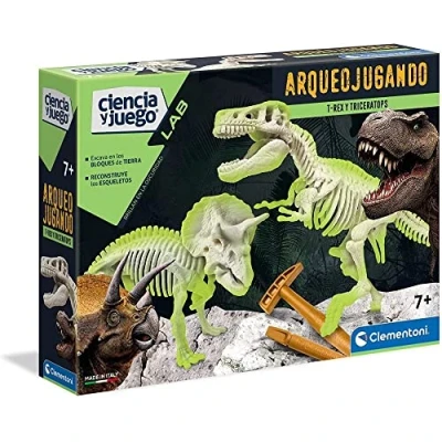 Immagine di Clementoni Science and Play Gioco Archeologico T Rex e Triceratopi 35,1 x 26,2 7,4 multicolore