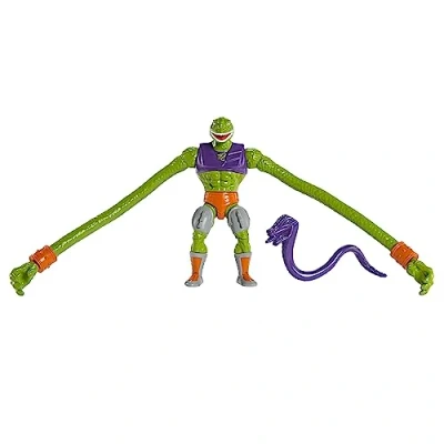 Immagine di Masters of the Universe Origins Personaggio Sssqueeze Ascesa degli Snake Men, action figure da collezione con accessorio combattimento e mini fumetto, giocattolo per bambini, 6+ anni, HKM78
