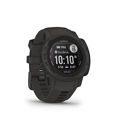 Immagine di Garmin Instinct 2S Solar, Smartwatch, 40mm, Rugged design, Ricarica solare, Autonomia 51 giorni, +30 app multisport, GPS, Cardio, SpO2, Pay, Connect IQ (Graphite) (Ricondizionato)