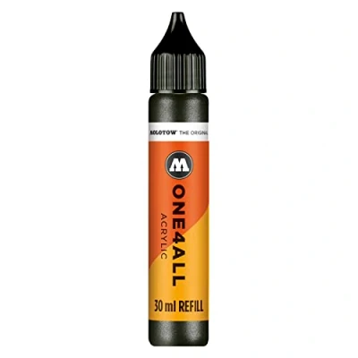 Immagine di Molotow ONE4ALL Inchiostro di Ricarica per Pennarello Indelebile, Nero (223 Metallic Black), 30 ml