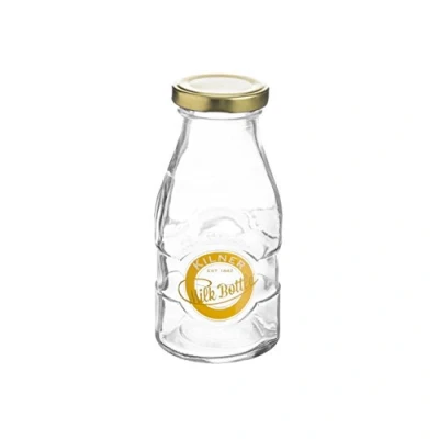 Immagine di Kilner Bottiglia per latte con tappo a vite, Vetro, Rame nero., 1/3 Pint (189 ml)