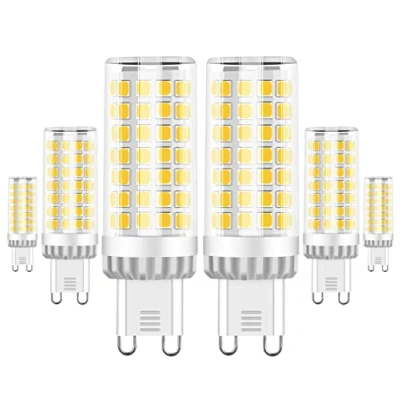 Immagine di Lampadina LED G9 9W Equivalente 50W 80W Lampada Alogena, 750LM, Bianco Freddo 6000K, 220 240V, Non Dimmerabile, Nessun Sfarfallio, Risparmio Energetico, per Lampadari, Plafoniere e Applique, 6 Pezzi
