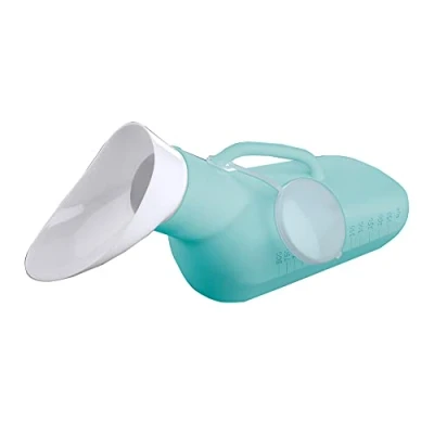 Immagine di Maximex Flacone per urina unisex verde menta, con chiusura ermetica e scala fino A 800 ml, adatto anche alle donne, dimensioni (L x P): 32,5 15 10 cm