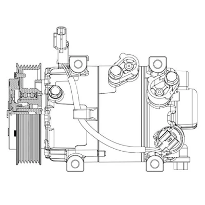 Immagine di MAHLE ORIGINAL ACP 632 000P Compressore Aria Condizionata 6VS14e 12V PAG 46 YF R1234yf, R134a HYUNDAI: i20 II Hatchback