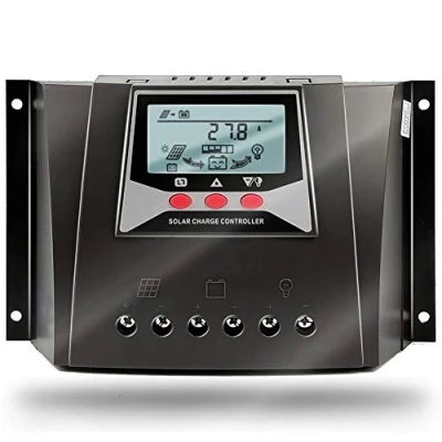 Immagine di SolaMr 50A Regolatore di Carica Solare 12V/24V/36V/48V Intelligente Tensione Identificazione Automatica con Display LCD per Solar Home System WP5048D