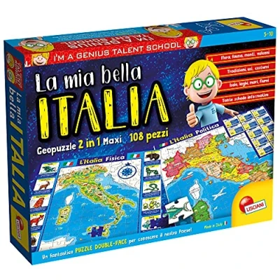 Immagine di Lisciani Giochi I&#039;m a Genius: la Mia Bella Italia, Geopuzzle, Colore Multicolore, 80571