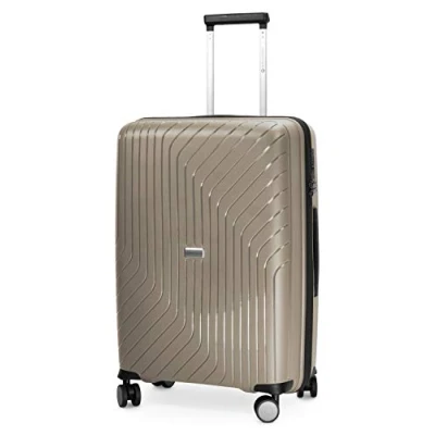 Immagine di Hauptstadtkoffer Serie TXL trolley extra leggeri e robusti, custodia rigida, bagaglio per cabina attività, champagne, Koffer 66 cm, valigetta