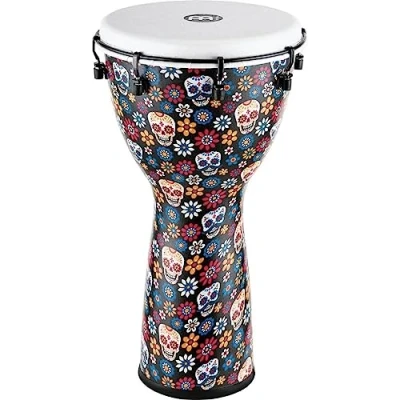 Immagine di Meinl Percussion Djembe (tutte le stagioni) con guscio e testa sintetici, serie Alpine NON MADE IN CHINA 12&quot; Medium Size tuned meccanicamente 2 ANNI (ADJ12 DA)