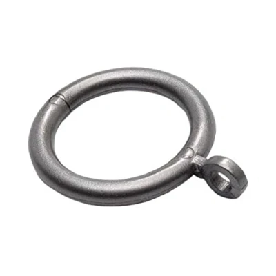 Immagine di Merriway BH04511 Anelli in Plastica con Occhiello Fisso per Aste Tendaggi, Grigio, Set di 24 Pezzi