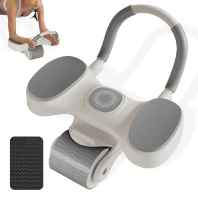 Immagine di Ruota Addominale a Rimbalzo Automatico, Ab Roller con Supporto per Gomito, Esercitatore addominali attrezzi Allenamento di Base