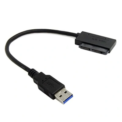 Immagine di Cablecc Cavo adattatore da USB 3.0 a Micro SATA 7+9 16 pin 1,8 pollici con angolo di 90 gradi per hard disk SSD 10 cm