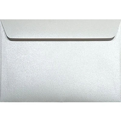 Immagine di Netuno 100 buste per lettere perlate bianco formato C6 11,4 x 16,2 cm 120g Majestic Marble White eleganti bianche colorate con superficie perlescente biglietti partecipazioni inviti