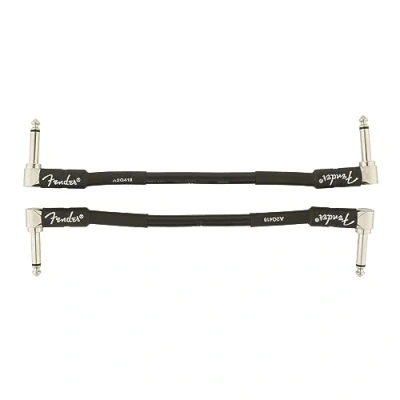 Immagine di Fender Professional Series Cavo Patch 15cm ANG/ANG Nero 2 Pezzi