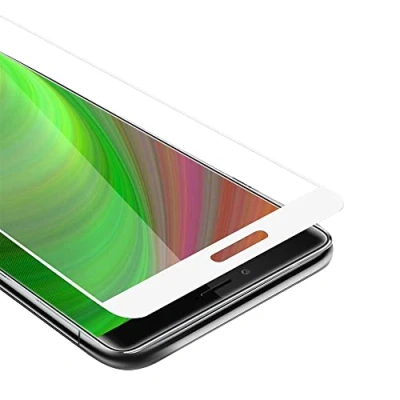 Immagine di Cadorabo Pellicola Protettiva copertura completa compatibile con Honor NOTE 8 in TRASPARENTE BIANCO Vetro di protezione del display (Tempered) durezza 9H compatibilità 3D touch