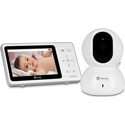 Immagine di LIONELO CARE Babyline 8.2 baby monitor telecamera neonato con audio, modalità notturna, sensore di temperatura, portata 300m, sistema allarme, videocamera rotante Zoom Grande schermo, Grandangolare