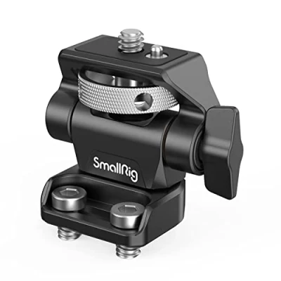 Immagine di (Versione Aggiornata) SMALLRIG Supporto per Monitor con Due 1/4&quot; 20 Viti, un Perno Antitorsione Staffa, Girevole a 360 e Inclinazione Regolabile 180 da 5&quot; 7&quot; 2904B