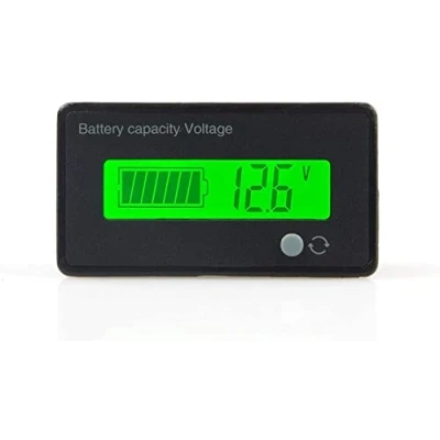 Immagine di Fasizi Tester capacità della batteria e misuratore di tensione con display LCD retroilluminato, impermeabile 12V 24V 36V 48V Indicatore al piombo voltmetro Rilevatore monitor