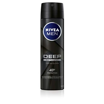 Immagine di Nivea Men Deo Spray per uomini, protezione anti traspirante, DEEP, confezione da 6 (6 X 150 ML)