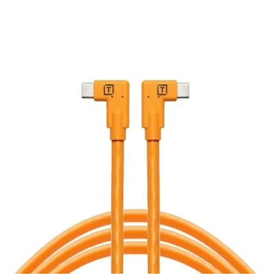 Immagine di Tether Tools TetherPro Datenkabel USB C an (Orange, 2 x rechtsgewinkelt, 4,6 m)