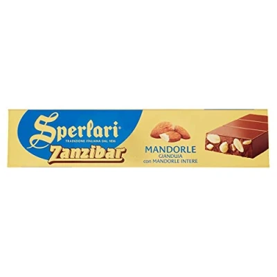 Immagine di Sperlari Zanzibar Torrone Nocciolato Con Mandorle, Senza Glutine, Mandorla, 250 Grammo