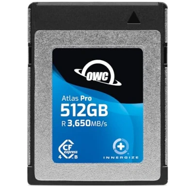 Immagine di OWC Atlas Pro Scheda di memoria CFexpress 4.0 ad alte prestazioni da 512 GB, grado professionale, fino a 3000 MB/s in scrittura, lettura 3650 MB/s, cattura video 6K alta velocità