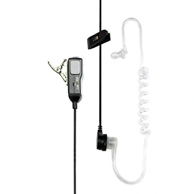 Immagine di Midland C732.06 Microfono con auricolare pneumatico 2 Pin Motorola, Compatibile G15 /G18, Nero