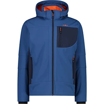 Immagine di CMP Giacca in Softshell da Uomo con Cappuccio Removibile, Bluestone, 58