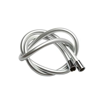 Immagine di Yossee 1.5m Tubo Doccia Flessibile Argento PVC Di Ricambio Universale, Antipiega E A Prova Perdite Resistente Ad Alta Temperatura Connettore In Ottone