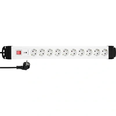 Immagine di REV 0512523555 Multipresa con interruttore 10 scomparti Bianco Schuko 1 pz.