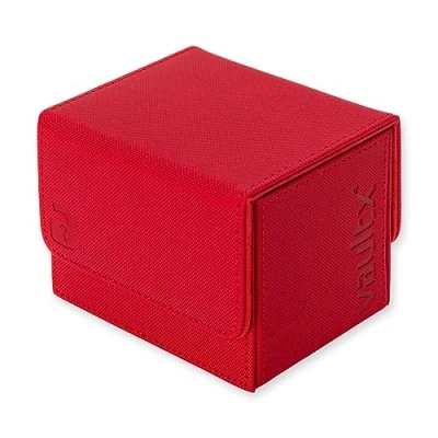 Immagine di Vault X Exo Tec Modulo modulare per 100+ carte TCG, coperchio magnetico staccabile, compatibile con Commander e collezionabili standard, colore: Rosso