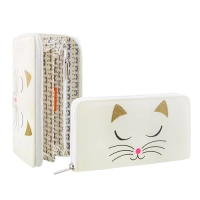 Immagine di pylones, Portafoglio Viaggi White Cat Tessuto rivestito, 19 x 11 cm, bianco, 3 centimètres, Classico