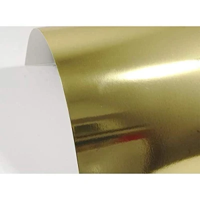 Immagine di Netuno 10x carta effetto specchio oro formato A4 210 x 297 mm 225 g Mirror gold cartoncino particolare fogli colorati per partecipazioni inviti fai da te