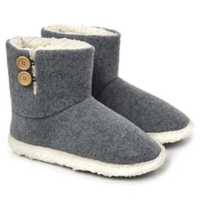 Immagine di DUNLOP Pantofole Uomo Invernali a Stivaletto da Casa Calde Memory Foam e Antiscivolo (43, Carbone, numeric_43)