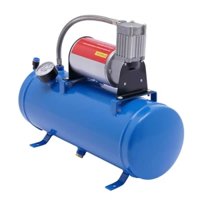 Immagine di Compressore Ad Aria Compressa, Dc 12 V, Caldaia Da 6 L, Pressione Massima 150 Psi, D&#039;aria Per Serbatoio, Con Tubo 3,8 M, Pneumatici Auto, Motori Sospensioni