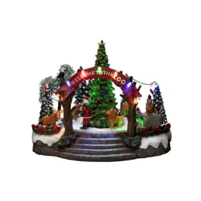 Immagine di Konstsmide 4237 000 Paesaggio a LED Mercatino di Natale Multicolore (monocolore) Colorato con musica