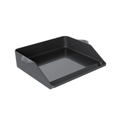 Immagine di RÖSLE Plancha Piastra per barbecue di alta qualità in ghisa smaltata, la carne, le verdure e piccole pietanze da grigliare, bordo particolarmente alto, 47 x 36,5 cm, nero