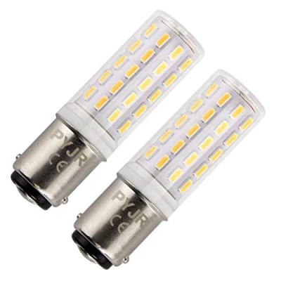 Immagine di B15 Led Lampadine 5W, Ba15d Macchina Da Cucire A Baionetta Lampadina, Ac 220V Bianco Caldo 3000K Equivalenti 45W Bulbo Alogeno, Non Dimmerabile (2 Pezzi)